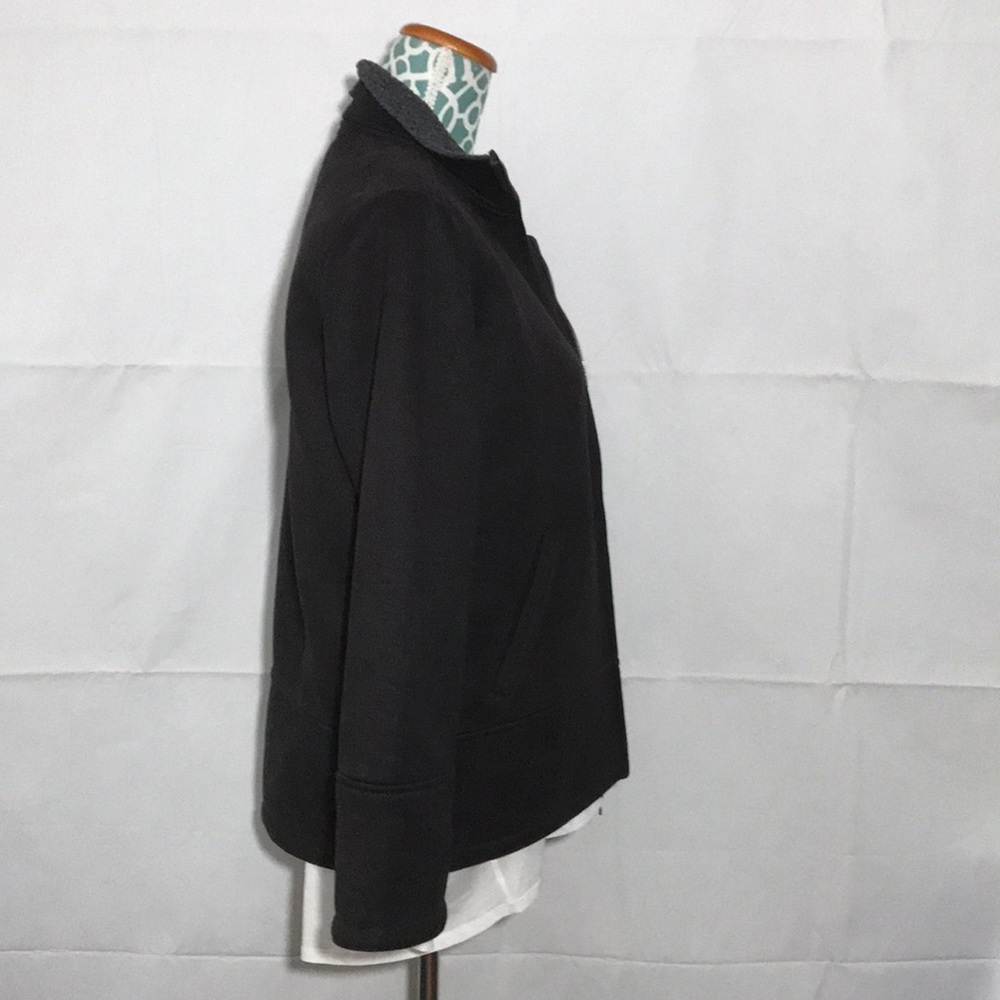 Lauren Ralph Lauren Brand Black Full Zip Fleece Lined Jacket Size Small